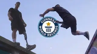 Amputee Parkour Athlete Smashes Three Records In One Day - Guinness World Records