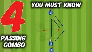 Passing combos With | 4 variation | for all ages #football #footballtraining #coaching #drills