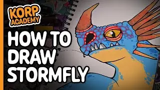 How to Draw Stormfly from How to Train Your Dragon using Posca Pens