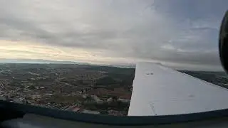 Landing LELL wing view Tecnam p2002