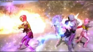 King-Ohger VS Kyoryuger Kyoryu Pink,Kyoryu Violet,And Papillon Ohger Team Up