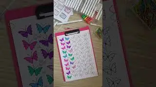 Coloring a buttefly pattern 🦋🎨