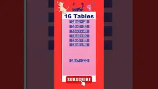 Multiplication table|16 tables for kids|math|multiplication table|times table song1-12|funwaytolearn