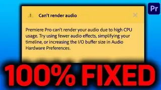 100% FIXED! How To Fix Premiere Pro Audio Not Rendering