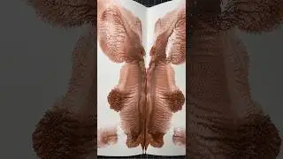 What do you see in this brown ink!? #ink #inkblot #shortsdrawing #shorts