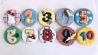 🎂10 Number Cookies ~Satisfying Cookie Decorating with Royal Icing~Circle Cookies~Birthday Cookies
