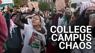 Radical student protesters align with Hamas as heated rallies sweep US colleges