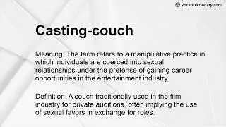 Casting-couch Meaning