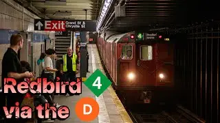 ⁴ᴷ Rare!! 8-car R33/R36 Redbirds (4) Train via the (D) line bypassing Grand Street