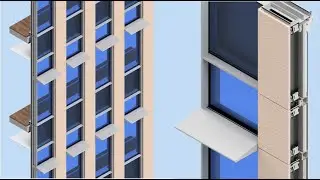 Unitized facade glass and stone (Part 1)