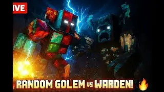 💥 RANDOM GOLEM BOSS vs WARDEN 😱 | Who Will Win?! | Minecraft Live