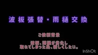 波板張替・雨樋交換