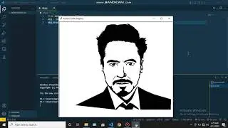 RDJ (ironman) sketch with python #ironman #rdj #sketch #coding #python #pythonprogramming #vscode