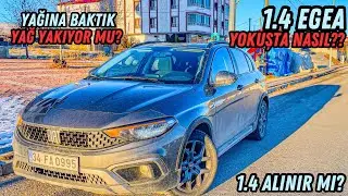 YOKUŞTA TERLETEN MOTOR| 1.4 FIAT EGEA CROSS URBAN | YAĞ YAKIYOR MU  | 0-100 HIZLANMA |POV SÜRÜŞ