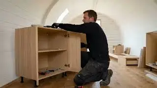 Building a Mini House Inside a Tree Trunk ASMR  Forest Survival