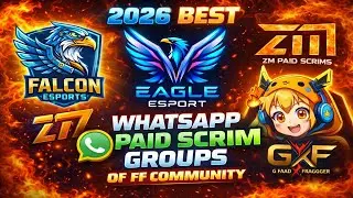 BEST WHATSAPP PAID SCRIMS GROUPS OF 2026 // ESPORTS GRINDING LEAQUE // #freefire #freefiresports