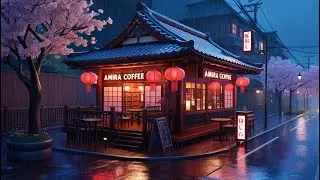 Lofi Coffee Shop Rain 🌧️ Aesthetic 80s & 90s Nostalgia for Relaxing Late Nights