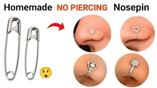 How To Make Nose Ring At Home | No piercing ❌Nosering At Home | Homemade Nosering