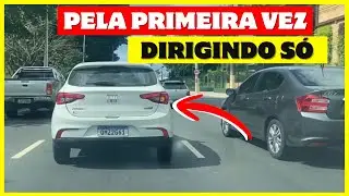 ALUNA DIRIGINDO SOZINHA PELA PRIMEIRA VEZ.