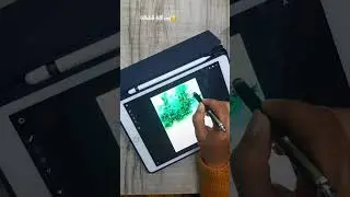 drawing forest  house on ipad 🌿#infinitepainter #viralshort ##ipaddrawing #digitalart #ipadpainting