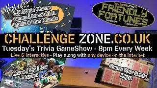 Tuesday Trivia Gameshow - Live from 8pm - 12-01-2021