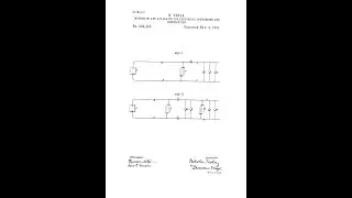Nikola Tesla patent number 462,418 METHOD OF AND APPARATUS FOR ELECTRICAL CONVERSION AND DISTRIBUTIO
