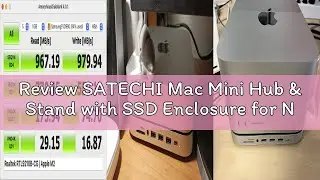 Review SATECHI Mac Mini Hub & Stand with SSD Enclosure for NVME/SATA M.2, Mac Mini Dock with USB-C 1