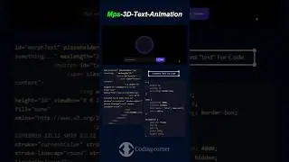 Interactive 3D Text Animation using HTML CSS JavaScript 