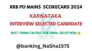 Rrb Po Mains Scorecard  2024 | Scorecard Of Interview Selected Candidate | #rrbpomains2024