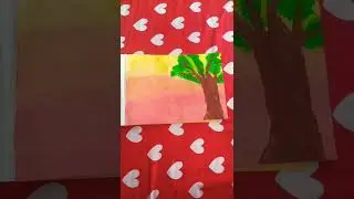 tree, sky panting water colours #learning good #panting #ytshorts #subscribe #shorts