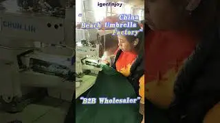 Attaching Umbrella Tips to Beach Umbrellas at IgerEnjoy Factory