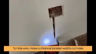 A Frame TV installation above a fireplace & hiding wire