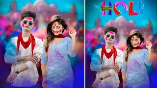 Holi Photo Editing ||  holi photo editing picsart || holi photo editing 2022