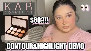 Палитра для контурирования KAB COSMETICS - демонстрация контура и хайлайтера | DOLLUPJESS