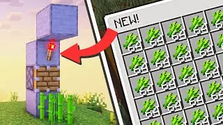 Самая простая ферма сахарного тростника в Minecraft 1.21 &mdash; без наблюдателя