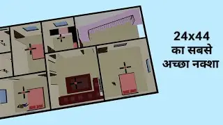 24x44 HOUSE DESIGN II 24x44 GHAR KA NAKSHA II 1056 SQFT HOUSE PLAN