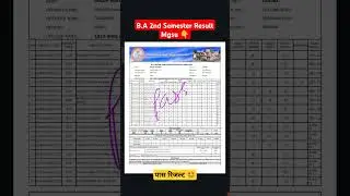 B.A 1st Year Result 2024 Declared | B.A 1st Year 2nd Semester Result 2024 |B.A Part 1st Result MGSU