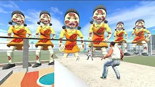 Franklin Saving His House From Zombie Squid Game Doll In Indian Bike Driving 3D | Vinit Verse 