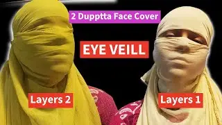 2 Dupptta Face Cover/Full tight face cover/eyes Veill/transparent dupatta face cover #viral 