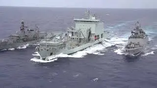 Canadian Navy MV Asterix resupply at sea, RIMPAC 2018