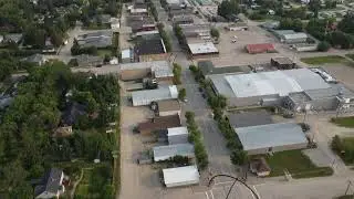 Summer Drone Flight Over Russell, Manitoba &ndash; Peaceful Rural Aerial Views