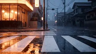 Lo-Fi Japan Night 🌧️ Neon Diner Rain | Chill & Study Vibes