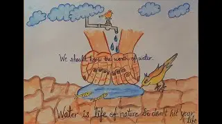 how to draw water scarcity ll Save water drawing ll water scarcity poster ll jal sanrakshan poster
