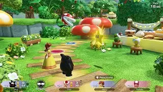 Super Mario Party Jamboree TV #22 Mega Wiggler's Tree Party Daisy & Ninji vs Toad & Toadette