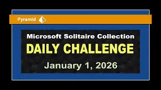 Microsoft Solitaire Collection | Daily Challenge January 1, 2026 | Pyramid Hard