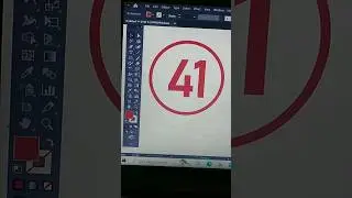 How To Create Circle 41 Number Logo Design In Adobe Illustrator | #shorts #number #shortviral #logo