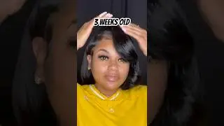 Shake N Go Glossy Hair 💎 #hair #hairtutorial #quickweave #sidepart #shorthair #shorthaircut