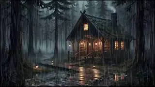 Forest Cabin After Rain 🌧 | Soft Rain Ambience for Deep, Peaceful Sleep and Relaxing Rain Nights