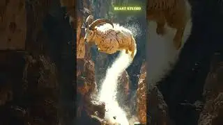 Goat's Daring Descent: Slow-Motion Leap to Valley Floor! 🐐🏔️🔥