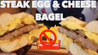 How to make the Ultimate McDonalds Steak egg and Cheese Bagel